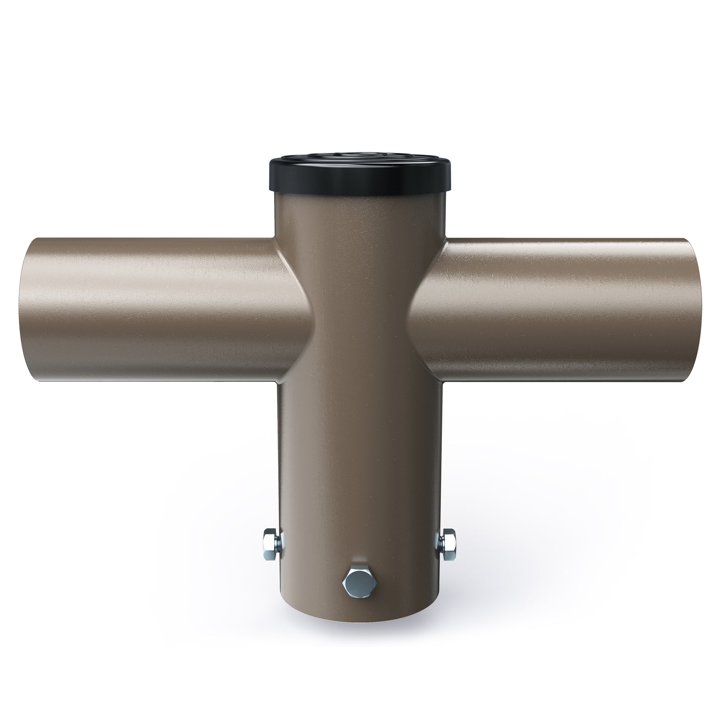 Double 180 Degree Horizontal Tenon Adapter with 2 3/8'' Horizontal Tenon, Fit for 60mm round pole, Dark Brone Color