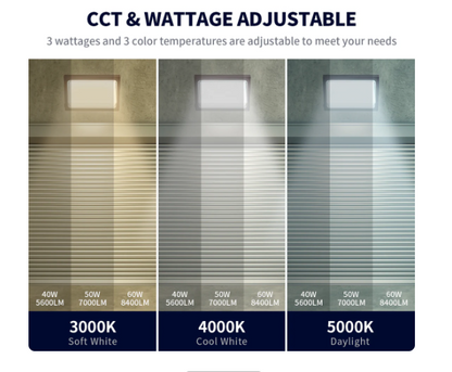 120W LED Wallpack, Selectable Wattage & CCT, 11200-16800LM, 120-277V - Lumens Depot