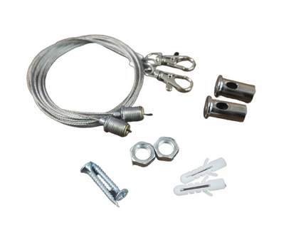 5ft Suspension Cable Kit for Panel, Troffer, Linear, and Shop Lights (Set of 4) - Lumens Depot