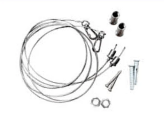 5ft Suspension Cable Kit for Panel, Troffer, Linear, and Shop Lights (Set of 4) - Lumens Depot