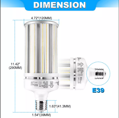 100W LED Retrofit Corn Bulb | 100-277VAC | E39 Base | 14,000 Lumens | 5000K Daylight | 250W-400W HID Replacement | Commercial & Industrial Lighting - Lumens Depot