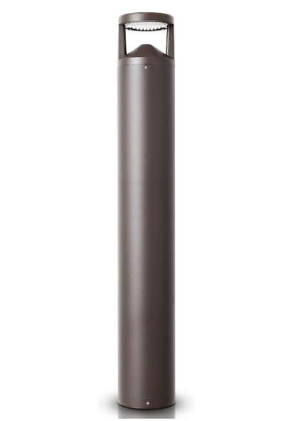 LED Rounded Bollard Light, 24W, CCT Tunable 3000K/4000K/5000K, 2,760 Lumens, 120-277 VAC - Lumens Depot