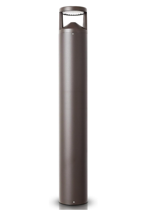 LED Rounded Bollard Light, 24W, CCT Tunable 3000K/4000K/5000K, 2,760 Lumens, 120-277 VAC