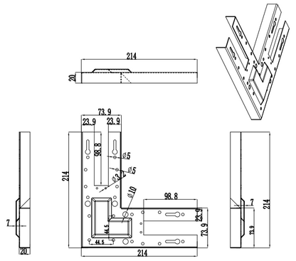 "L" Connector for Linear Lights - Lumens Depot