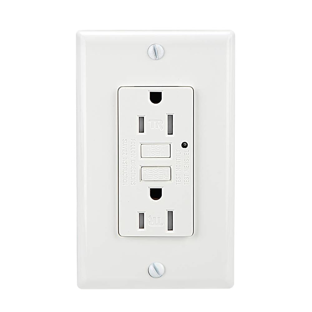 20A, 125V, Duplex Self-Testing WR&TR GFCI outlet with end of life LED - Lumens Depot