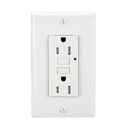 20A, 125V, Duplex Self-Testing WR&TR GFCI outlet with end of life LED - Lumens Depot
