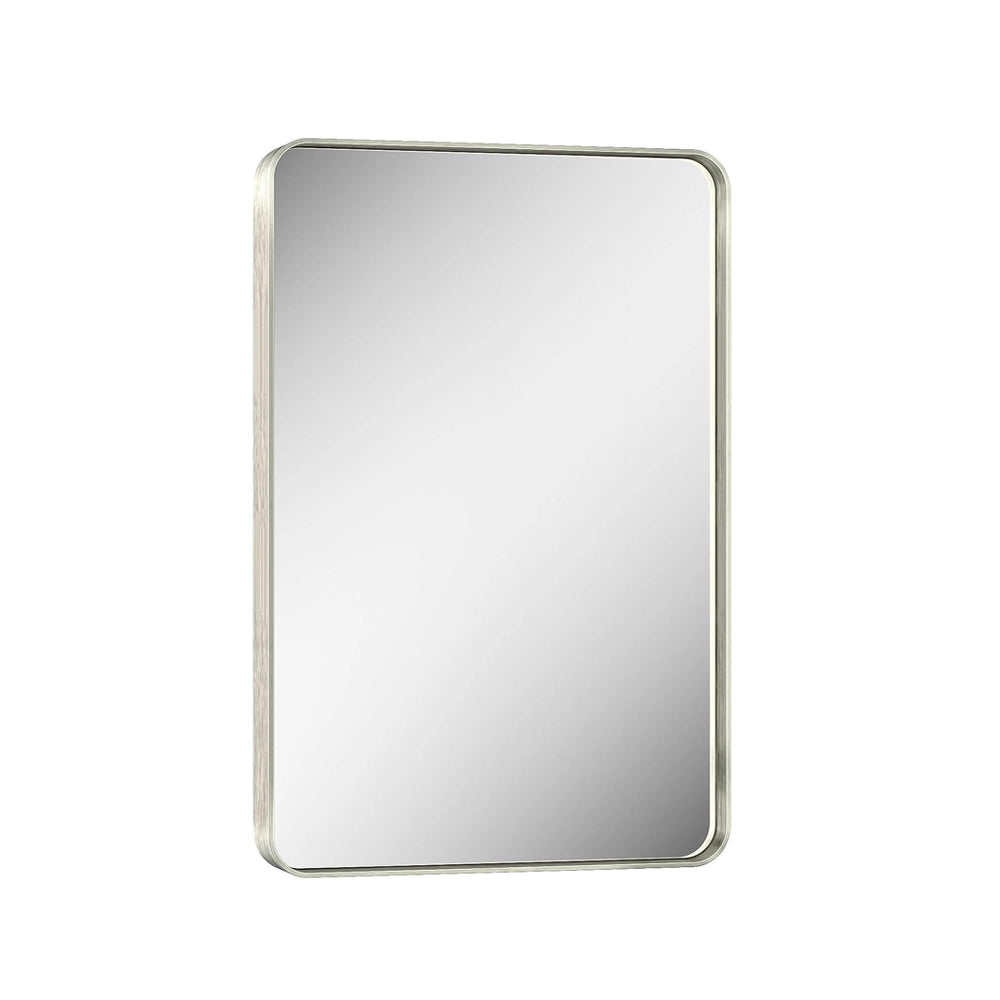 Silver Hard Corner Metal Frame Mirror – Thin Frame Wall Mirror