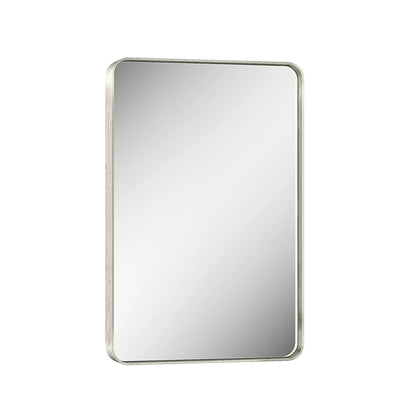 Silver Hard Corner Metal Frame Mirror – Thin Frame Wall Mirror