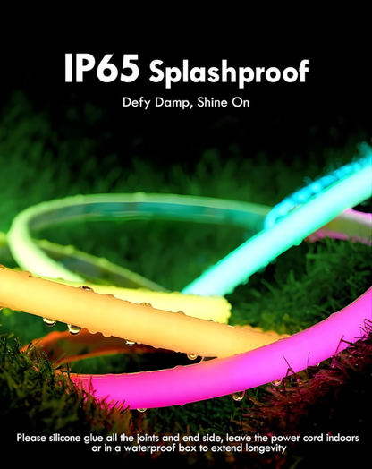 Smart LED Strip Light COB Neon 24V-Segment Colors, Voice Control with Alexa, Google Assistant