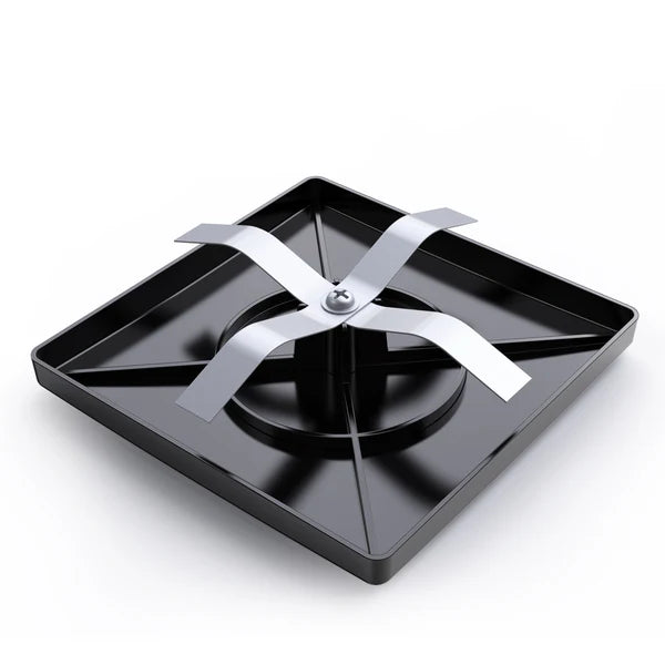 Square Pole Cap for 4inch Square Poles, 100*100mm, Black Color - Lumens Depot