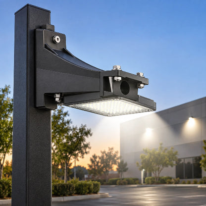 Square & Round Pole Mount – For ALH - Universal Pole Bracket for LED Area Lights