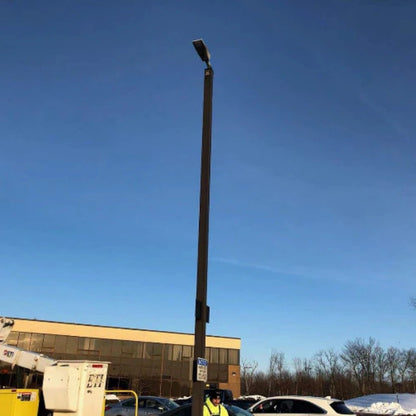 Straight Square Light Pole - Steel, 5 inch, 30ft