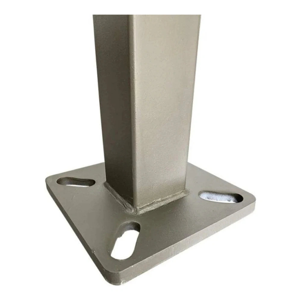 Straight Square Light Pole - Steel, 4 inch