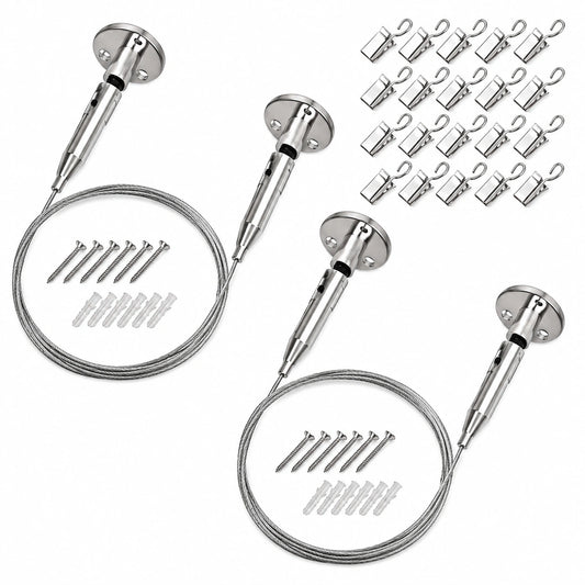 Suspended Mounting Kit (3FT) – 2pcs for VTL & VTW LED Fixtures - Clean Overhead Installation Solution