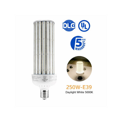 LED Corn Bulb, 250W, 37,500 lumens, 5000K, E39 mogul base, 100-277 VAC - Lumens Depot