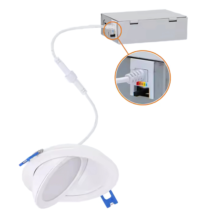 Swivel LED Recessed Downlight, 12W, 6-Inch, Adjustable Lens, Junction Box, 5CCT Selectable – 800 Lumens - Lumens Depot
