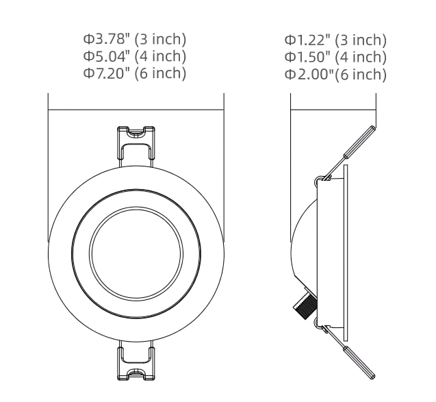 Swivel LED Recessed Downlight, 12W, 6-Inch, Adjustable Lens, Junction Box, 5CCT Selectable – 800 Lumens - Lumens Depot