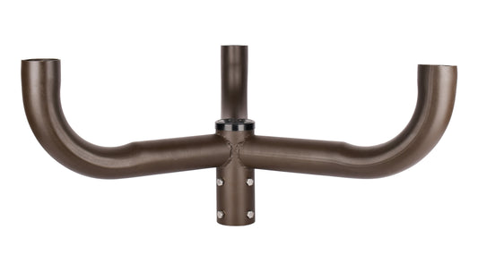 120 Degree Triple Bullhorn with 2-3/8" Tenons, Fit for 2.36'' round pole, Dark Bronze Color