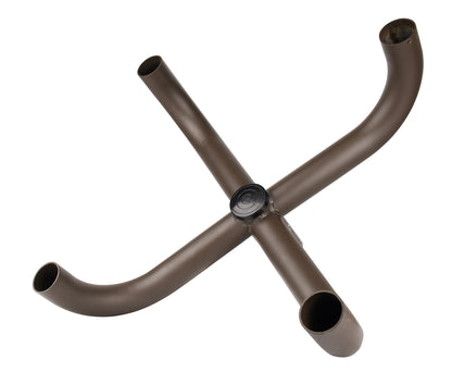 Short 90 Degree Quad  Bullhorn with 2-3/8" Tenons, Fit for 2.36'' round pole, Dark Brone Color