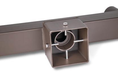 Low Profile Long Bullhorn with 180 Degree Double Vertical Tenon, Fit for 4''  Square Pole