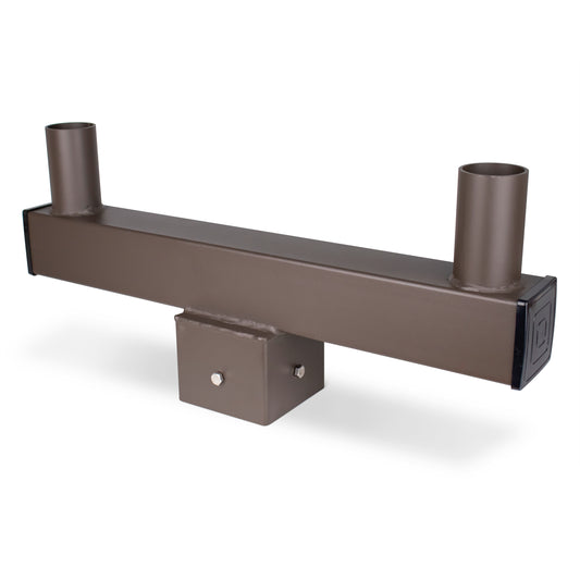 Low Profile Bullhorn with 180 Degree Double Vertical Tenon, Fit for 4''  Square Pole, Dark Brone Color