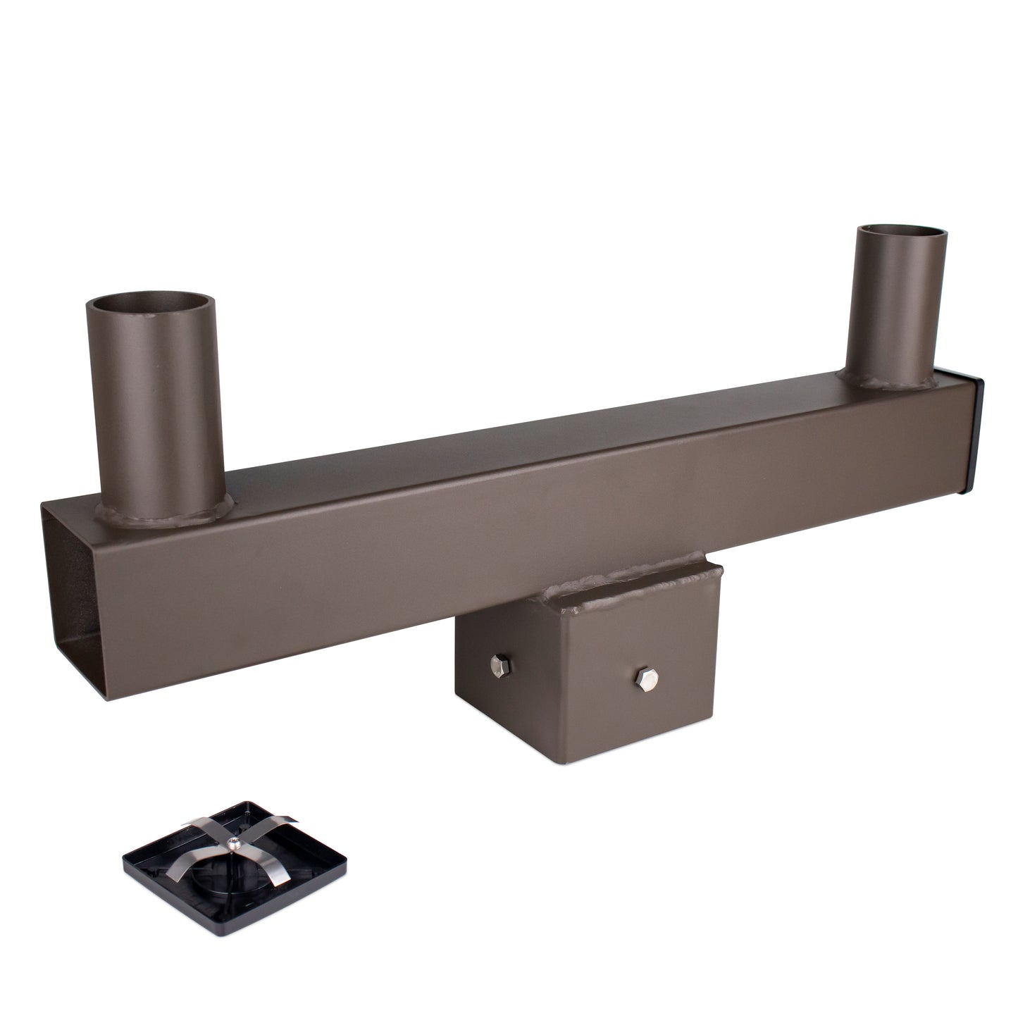 Low Profile Long Bullhorn with 180 Degree Double Vertical Tenon, Fit for 4''  Square Pole