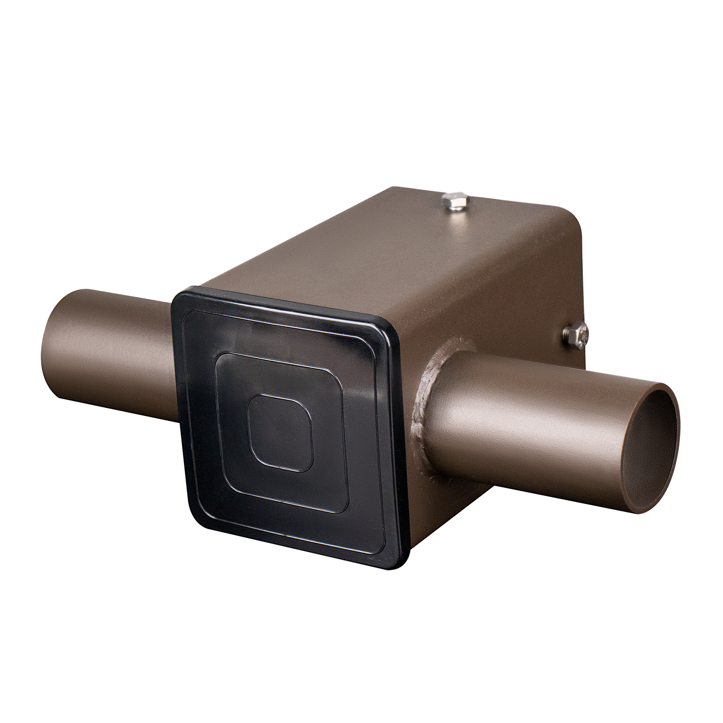 Tenon Adapter for 4" Square Poles with 2 Horizontal 180° Tenons, 2-3/8", Dark Bronze