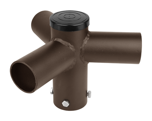 Triple 120 Degree Horizontal Tenon Adapter  with 2 3/8'' Horizontal Tenon, Fit for 2.36'' round pole, Brone Color