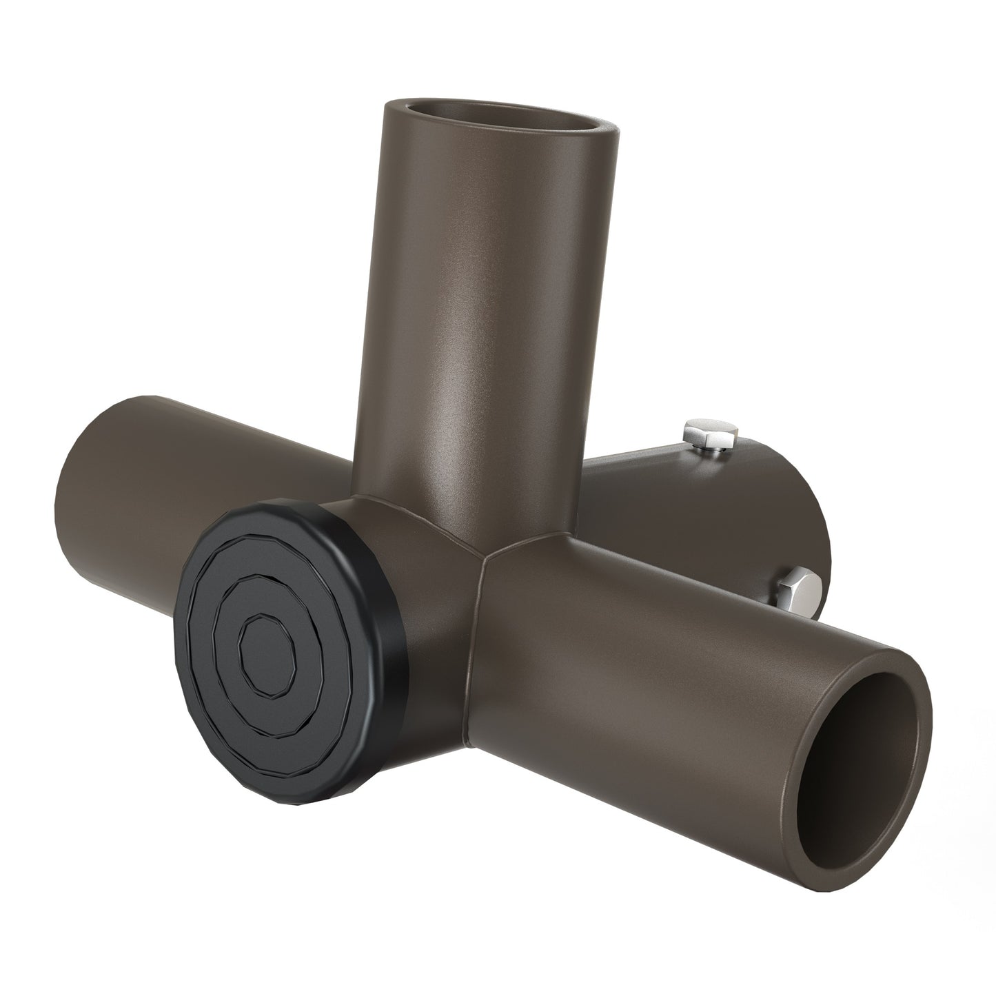 Triple 90 Degree Horizontal Tenon Adapter with 2 3/8'' Horizontal Tenon, Fit for 60mm round pole, Brone Color