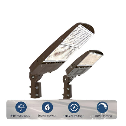 300W LED Street Light with Photocell-Ready Top Socket & Slip Fitter Mount – Ultra-Bright, Energy-Efficient Roadway Lighting - Lumens Depot