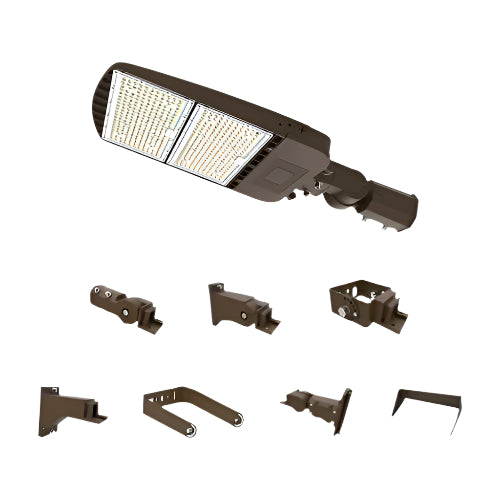 300W LED Street Light with Photocell-Ready Top Socket & Slip Fitter Mount – Ultra-Bright, Energy-Efficient Roadway Lighting - Lumens Depot