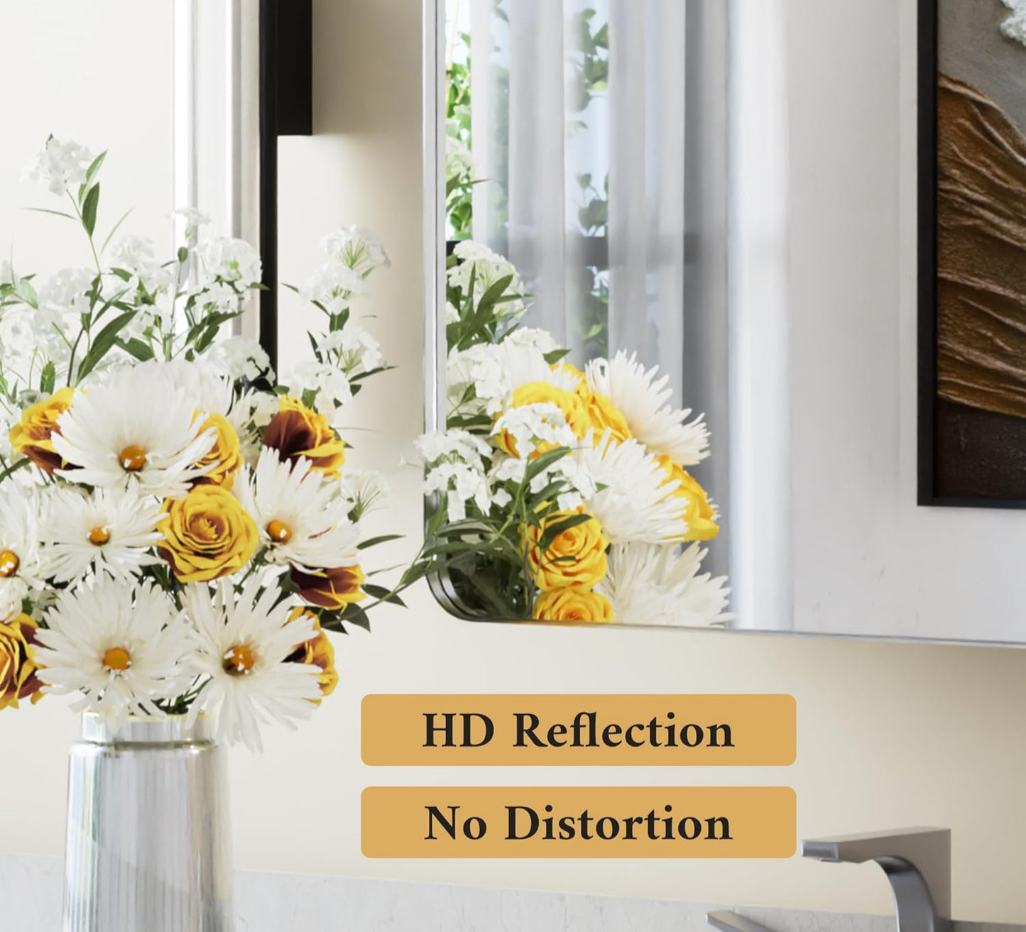 Chrome Medicine Cabinet with Mirror – 24"x32" Stainless Steel Frame - Wall Mounted or Recessed Installation - HD Shatterproof Glass - Lumens Depot