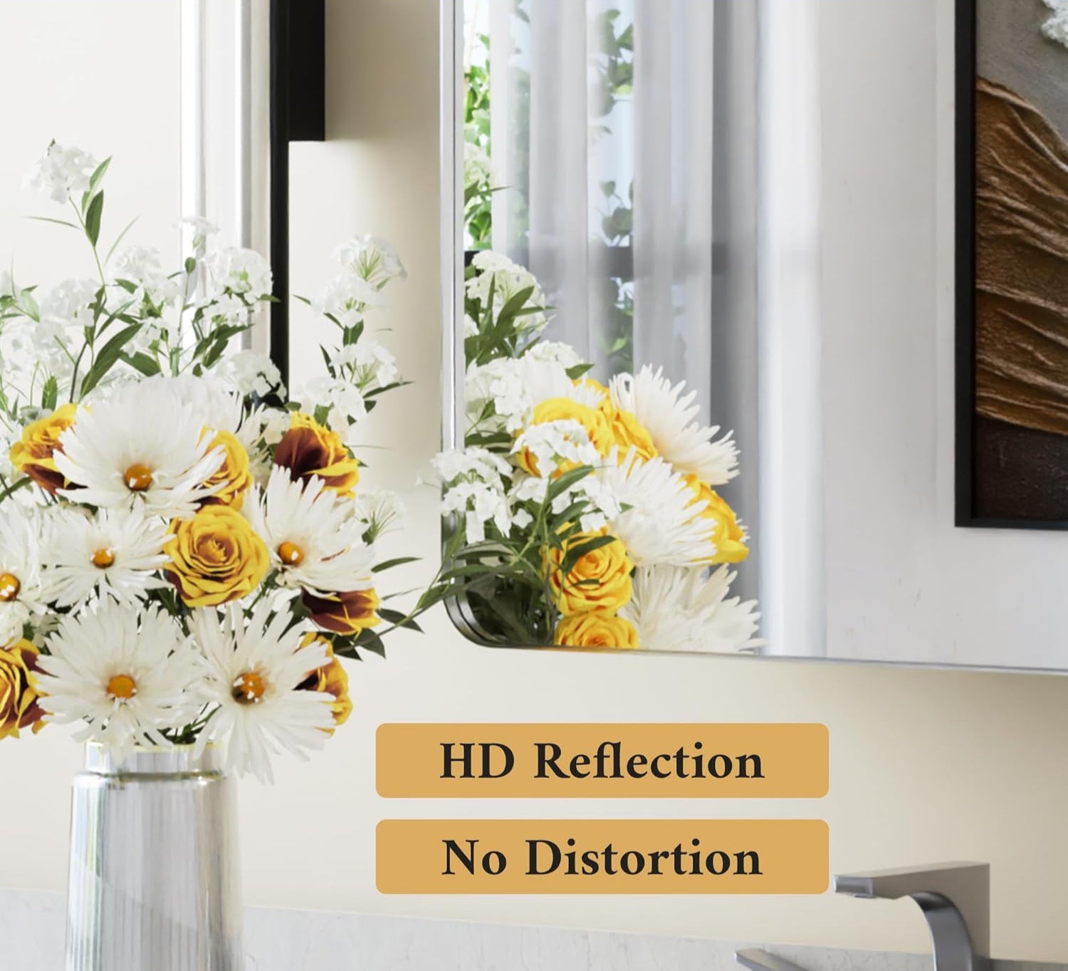 Chrome Medicine Cabinet with Mirror – 24"x32" Stainless Steel Frame - Wall Mounted or Recessed Installation - HD Shatterproof Glass - Lumens Depot