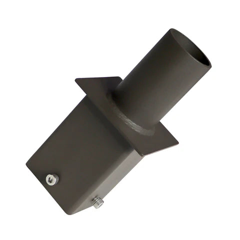 5” Square Pole Tenon Adapter – Internal Mount with 2-3/8” O.D. Vertical Tenon for Slip Fitter Fixtures - Lumens Depot