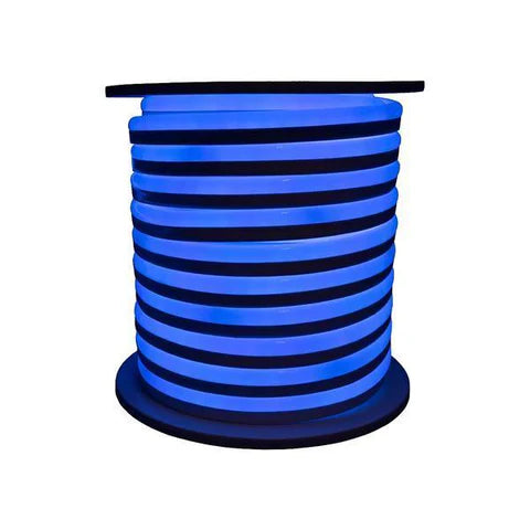 LED Neon Rope Light - 50Ft - 120V - Blue - 164W - Waterproof IP67 - ETL Listed - Includes Clips & Connectors - Lumens Depot