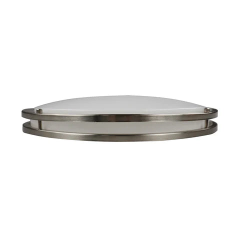 Double Ring LED Flush Mount Ceiling Fixture, 30W, 2250 Lm,  2700K/3K/3500K/4K/5K Adj CCT, 120 VAC, 16in, Triac Dimmable - ETL & ES Listed - Lumens Depot