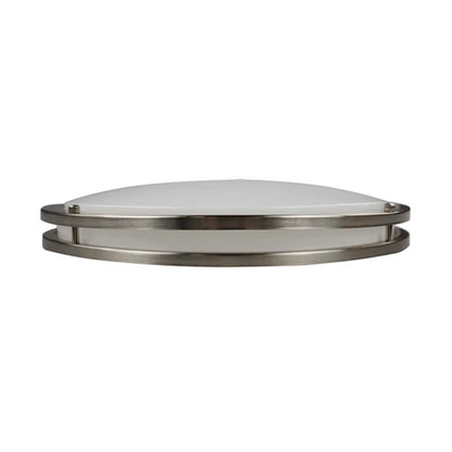 Double Ring LED Flush Mount Ceiling Fixture, 30W, 2250 Lm,  2700K/3K/3500K/4K/5K Adj CCT, 120 VAC, 16in, Triac Dimmable - ETL & ES Listed - Lumens Depot