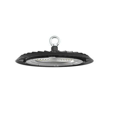 150W LED Round High Bay Light - 17250 Lumens - 5000K - 120V - DOB Technology - IP65 Waterproof - UL Listed - Black Housing