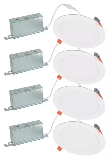Canless LED Downlight With Junction Box, 6 inch, 10 Watts, 5CCT - 900 Lumens - Lumens Depot