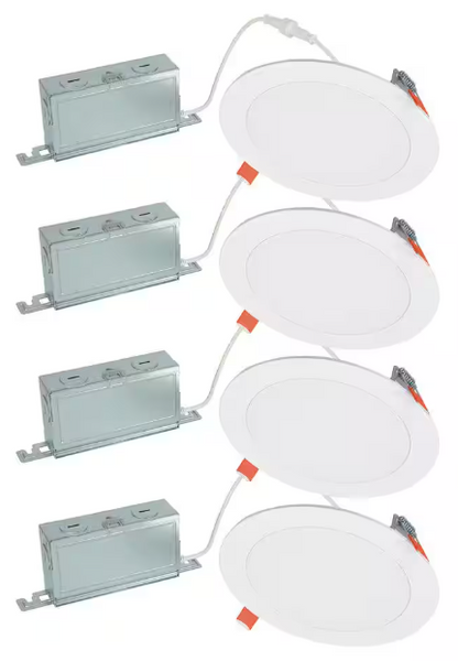 Canless LED Downlight With Junction Box, 6 inch, 10 Watts, 5CCT - 900 Lumens - Lumens Depot