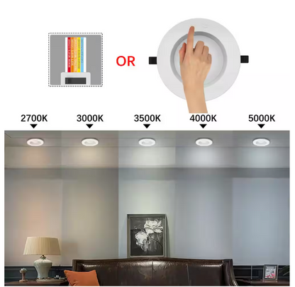 4-Inch Canless Slim Recessed Downlight with Deep Baffle and 5CCT  Adjustable Color Temperature - Lumens Depot