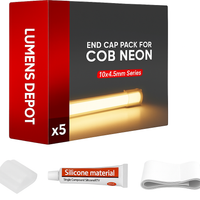 End Cap Pack for 120V Flexible COB LED Neon Rope Light 10x4.5mm