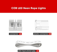 120V 10x4.5mm COB LED Neon Rope Light Connector Kit