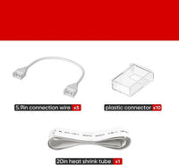 120V 10x4.5mm COB LED Neon Rope Light Connector Kit