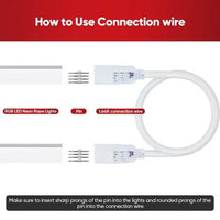 110V 10x20mm RGB Neon Light Connector Pack - Eco RGB Neon