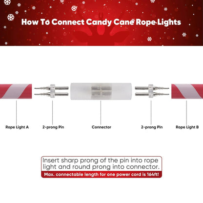 Connector Pack for 110V Candy Cane and Patriotic LED Rope Lights - Lumens Depot