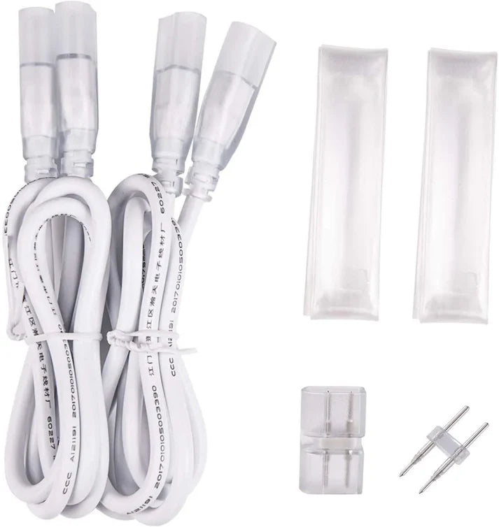 LED Neon Light Strip Connector Kit - 110V, 7x14.5mm - ProSelect Neon - Lumens Depot