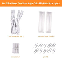 LED Neon Light Strip Connector Kit - 110V, 7x14.5mm - ProSelect Neon
