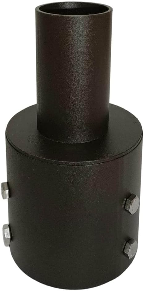 Tenon Reducer for 4" Round Pole – 2-3/8” Vertical Steel Tenon Adapter with Adjustable Mounting - Lumens Depot