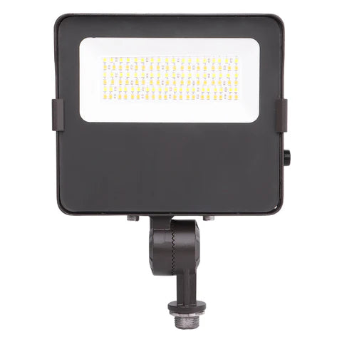 Adjustable Wattage LED Flood Light – 36W/50W/63W - Knuckle Mount - Bronze Housing - High Lumen Outdoor Security & Landscape Lighting - Lumens Depot